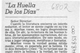 "La huella de los días"  [artículo] Carlos Fortín Gajardo.