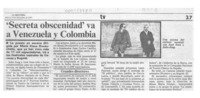 'Secreta obscenidad' va a Venezuela y Colombia  [artículo].