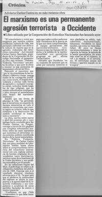 El Marxismo es una permanente agresión terrorista a Occidente  [artículo].