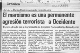 El Marxismo es una permanente agresión terrorista a Occidente  [artículo].