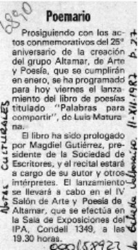 Poemario  [artículo].