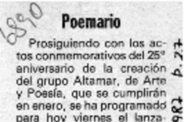 Poemario  [artículo].