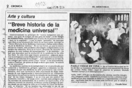 "Breve historia de la medicina universal"  [artículo] Claudio Solar.