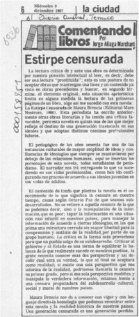 Estirpe censurada  [artículo] Jorge Aliaga Marchant.