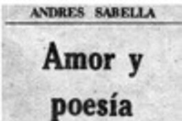 Amor y poesía