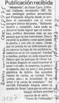 Publicación recibida  [artículo].