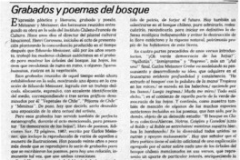 Grabados y poemas del bosque  [artículo] Justus.