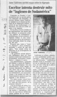 Escritor intenta destruir mito de "ingleses de Sudamérica"  [artículo].