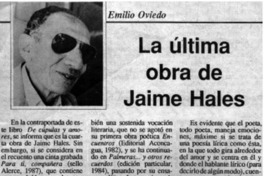 La última obra de Jaime Hales