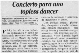 Concierto para una topless dancer