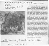 Conversaciones con Matta  [artículo].