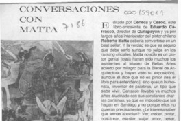 Conversaciones con Matta  [artículo].