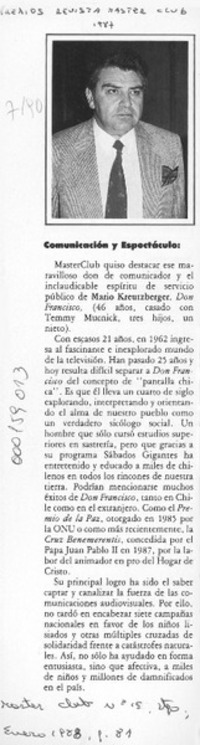 Comunicación y espectáculos  [artículo].