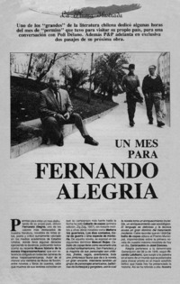 Un mes para Fernando Alegría