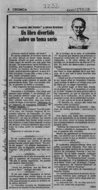 Un libro divertido sobre un tema serio  [artículo] Tizio.