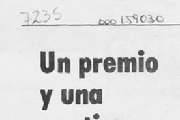 Un premio y una poetisa  [artículo] Ariel.