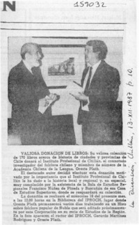Valiosa donación de libros  [artículo].