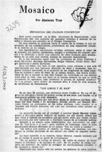 Mosaico  [artículo] Abelardo Troy.