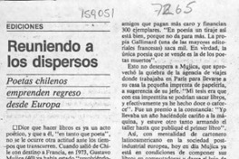 Reuniendo a los dispersos  [artículo] R. B.