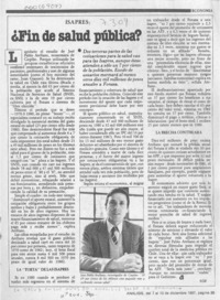Fin de salud pública?  [artículo] N. S. M.