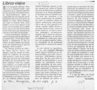 Libros viejos  [artículo] Tito Castillo.