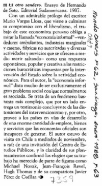 El Otro sendero  [artículo].