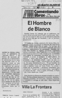 El hombre de blanco  [artículo] Tulio Mora Alarcón.