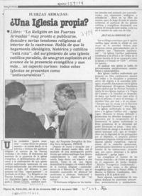 Una Iglesia propia?  [artículo] Myriam Pinto.