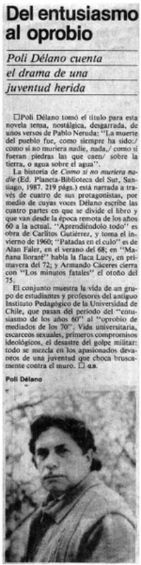 Del entusiasmo al oprobio