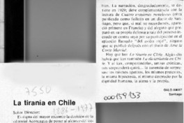 La tiranía en Chile  [artículo] Galo Amat.