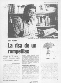 La risa de un rompefilas  [artículo] Roberto Brodsky.
