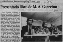 Presentado libro de M. A. Garretón  [artículo].