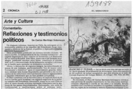 Reflexiones y testimonios políticos  [artículo] Modesto Parera.