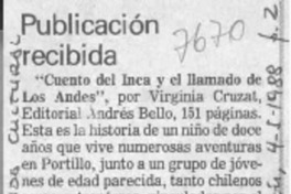 Publicación recibida  [artículo].