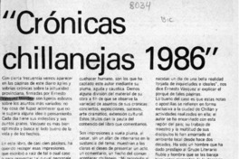 "Las crónicas chillanejas"  [artículo] Alberto Arraño.