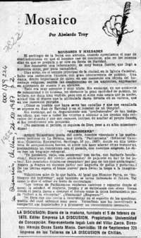 Mosaico  [artículo] Abelardo Troy.