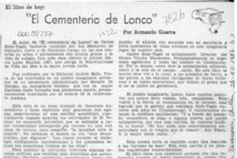 "El cementerio de Lonco"  [artículo] Armando Guerra.