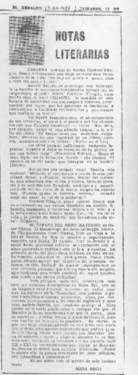 Notas literarias