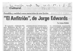 "El anfitrión", de Jorge Edwards  [artículo] Carlos Iturra.