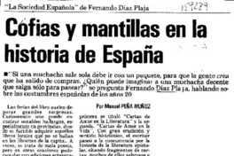 Cofias y mantillas en la historia de España  [artículo] Manuel Peña Muñoz.