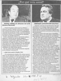 Por qué vota usted?