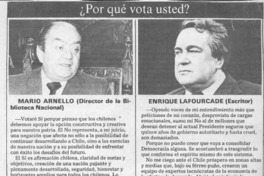 Por qué vota usted?
