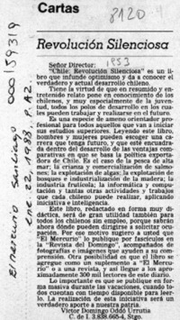 Revolución silenciosa  [artículo] Víctor Domingo Oddó Urrutia.