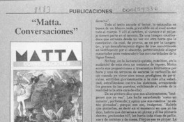 "Matta conversaciones"