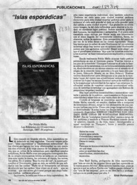"Islas esporádicas"  [artículo] Erick Pohlhammer.