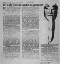 En este mundo nadie es perfecto  [artículo] Erick Pohlhammer.