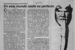 En este mundo nadie es perfecto  [artículo] Erick Pohlhammer.