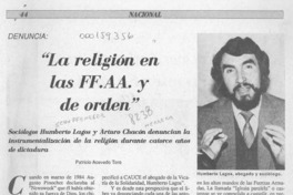 "La religión en las FF. AA. y de orden"  [artículo] Patricio Acevedo Toro.