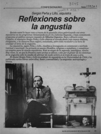 Reflexiones sobre la angustia  [artículo] Erick Pohlhammer.
