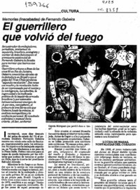 El guerrillero que volvió del fuego  [artículo] Marcelo Vicente Maturana.
